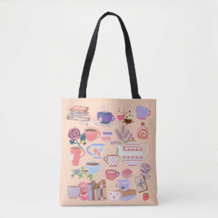 Tee und Bücher Tasche