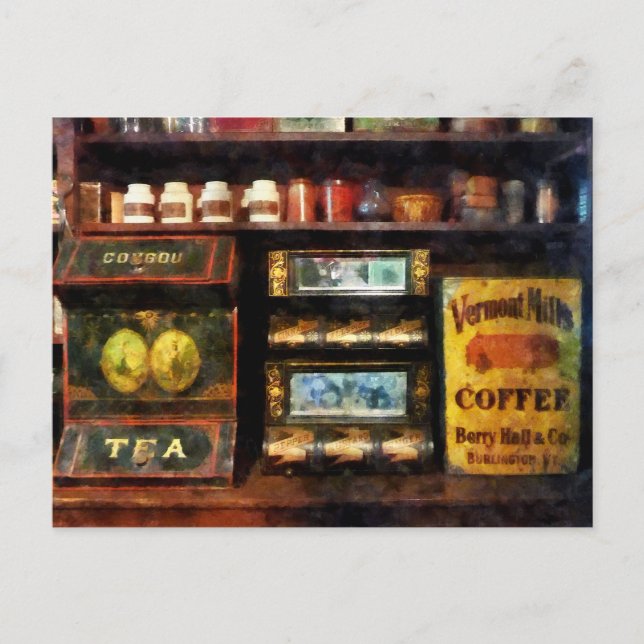 Tee und Kaffee Postkarte (Vorderseite)