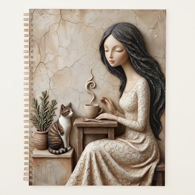 Tee- und Katzenjournal  Das stille Studio Planer (Vorderseite)