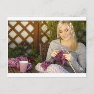 Tee und Knittern genießen Postkarte