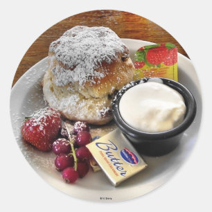 Tee-und Scone-Aufkleber Runder Aufkleber