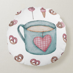 Tee und Snack Time Throw Kissen