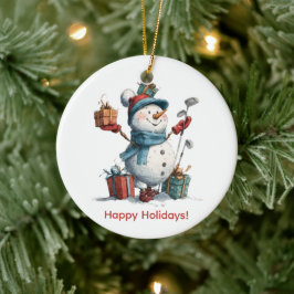 Tee Up Holiday Cheer Keramik Ornament