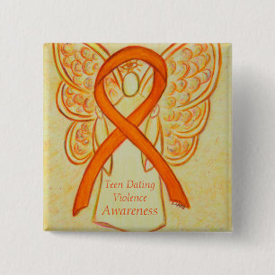 Tee Verabredet Gewalt Bewusstsein Angel Ribbon But Button