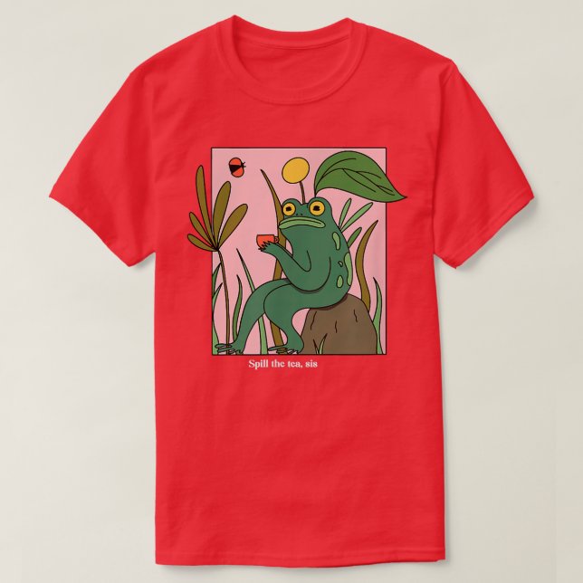 Tee verschütten, ist der Funny Sassy Frog Kernpunk (Design vorne)