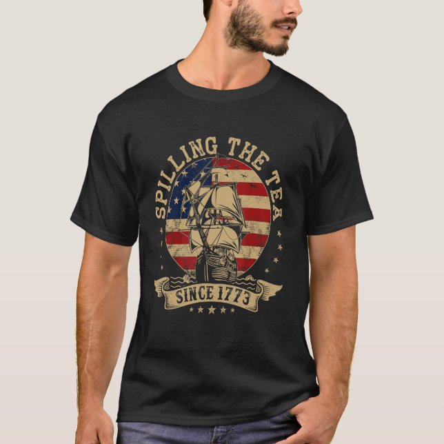 Tee Verschütten Seit 1773 US-Geschichtslehrer Pro (Vorderseite)