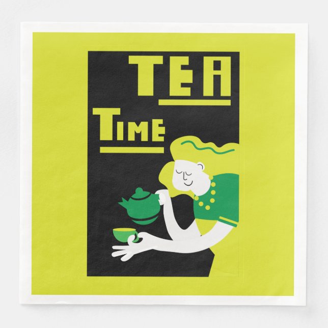 Tee Wall Art Poster Print Serviette (Vorderseite)