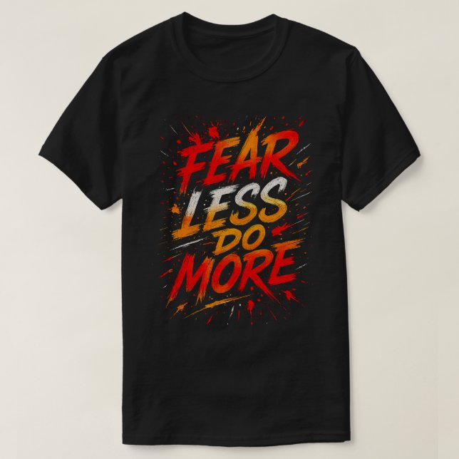 Tee „Weniger Angst, mehr Tat“ (Design vorne)