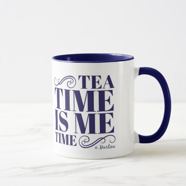 Tee-Zeit ist ich Zeit-Tasse - Marine Tasse (Rechts)