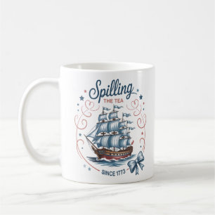 Teeausbreitung seit 1773 4. Juli Patriotik Kaffeetasse