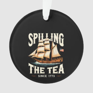 Teeausbreitung seit 1773 4. Juli Retro USA Ornament