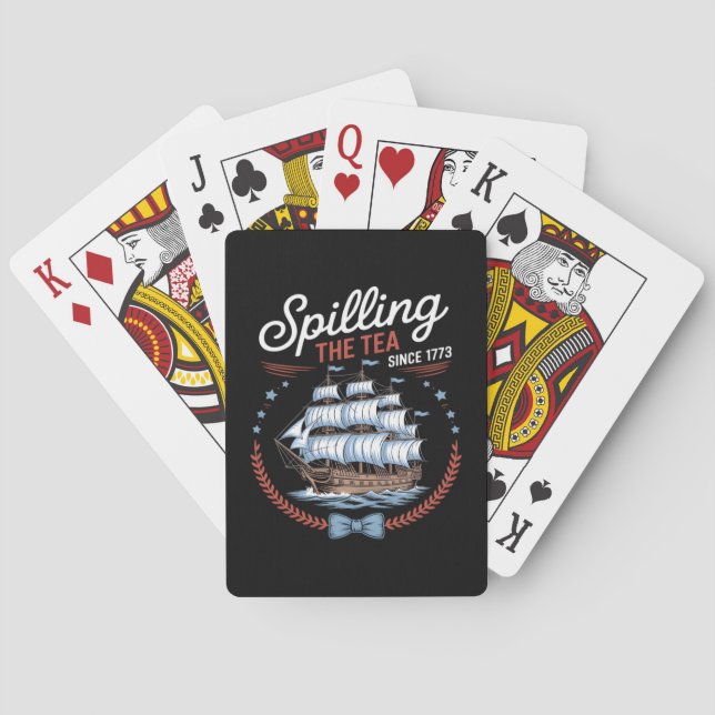 Teeausbreitung seit 1773, 4. Juli Spielkarten (Rückseite)