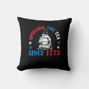 Teeausbreitung Seit 1773 amerikanische Geschichte Kissen