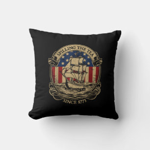 Teeausbreitung seit 1773 Die sonnige amerikanische Kissen