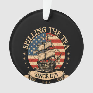 Teeausbreitung seit 1773 Die sonnige amerikanische Ornament