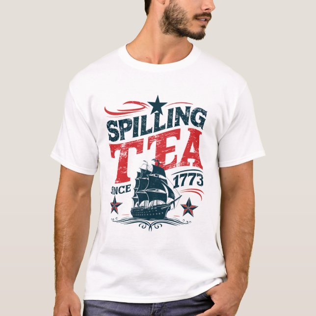 Teeausbreitung seit 1773 Funy 4. Juli T-Shirt (Vorderseite)