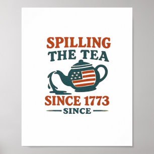 Teeausbreitung seit 1773 klassisch poster