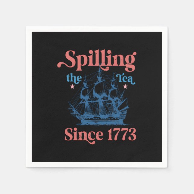Teeausbreitung seit 1773 Niedliches Zitat Serviette (Vorderseite)
