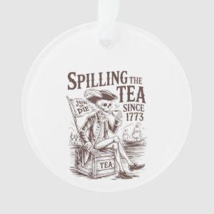 Teeausbreitung seit 1773 Patriotischer Amerikaner  Ornament
