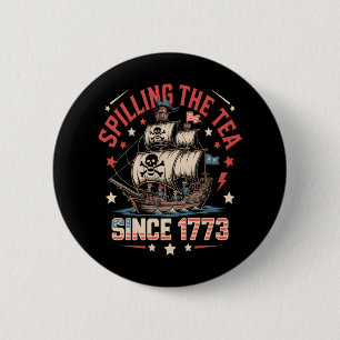 Teeausbreitung Seit 1773 USA Patriotic Historic Button