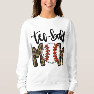 Teeball Mama Leopard Mama Funny Ball Mama Mutter D Sweatshirt