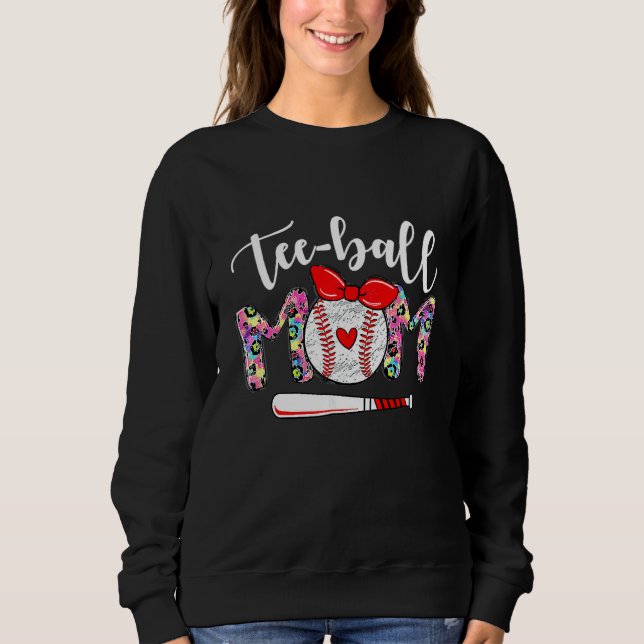 Teeball Mama Mutter's Day Ball Mama Niedlich Trend Sweatshirt (Vorderseite)