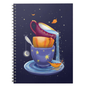 Teebecher fallen Whimsical Notizblock