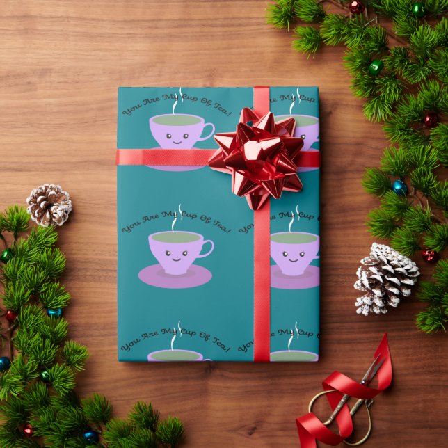Teebecher Geschenkpapier (Feiertagsgeschenk)