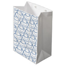 Teebecher mit blauer und weißer Linie