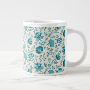 Teebecher mit floralen Mustern auf Creme Jumbo-Tasse