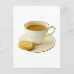 Teebecher mit Keks Postkarte