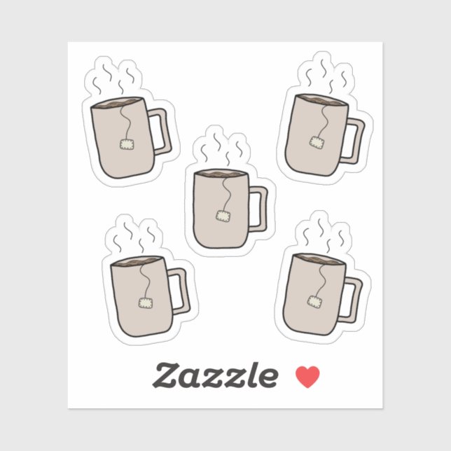 Teebecher - Stationery-Aufkleber Aufkleber (Blatt)