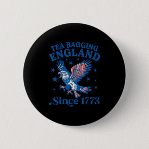 Teebeutelung England Seit 1773 Patriotischer Adler Button