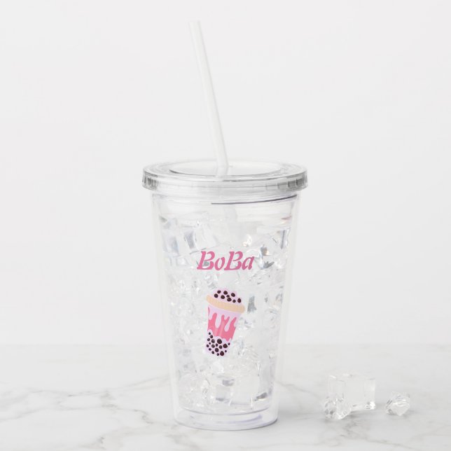 Teeblättertee Acryltrinkbecher (Vorderseite Ice)