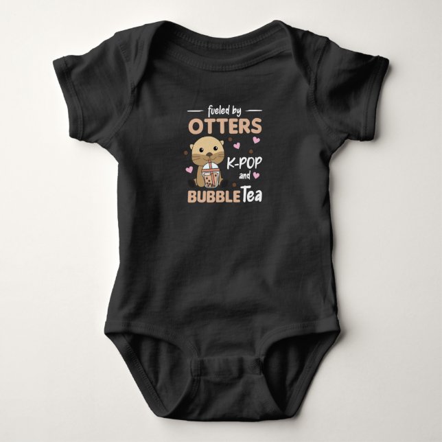 Teedecke mit Schokolade-Niedliche Tiere Baby Strampler (Vorderseite)