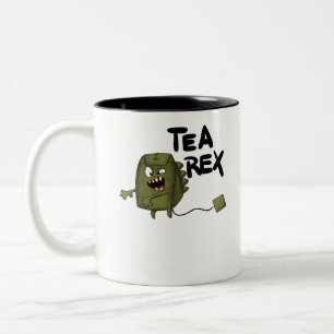 Teeextrakt, lustiger Dinosaurier Zweifarbige Tasse