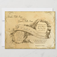 Teeflecken-Vintage-Hochzeit 1 - Einladung Invite