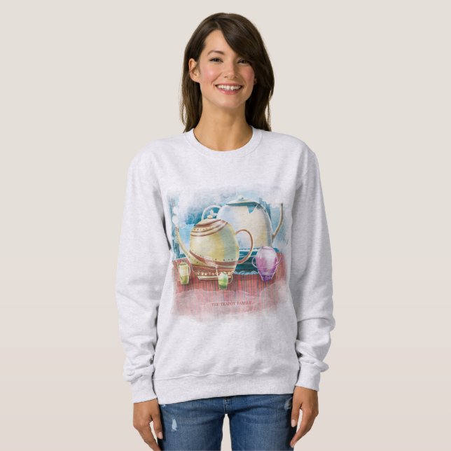 Teekanne-Familie 2 Sweatshirt (Vorne ganz)