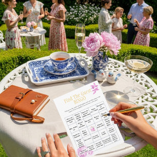 Teekanne Finde das Brautjungfern-Spiel-Bingo beim  Einladung