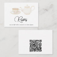 Teekanne QR Code Hochzeits- Geschenkeliste