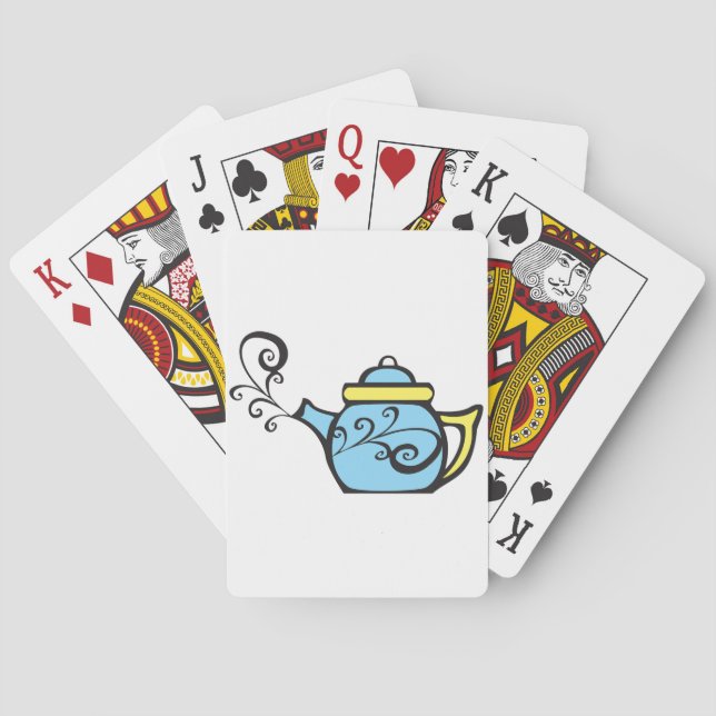 Teekanne-Spielkarten Spielkarten (Rückseite)