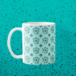 Teekanne und Botanik Kaffeetasse