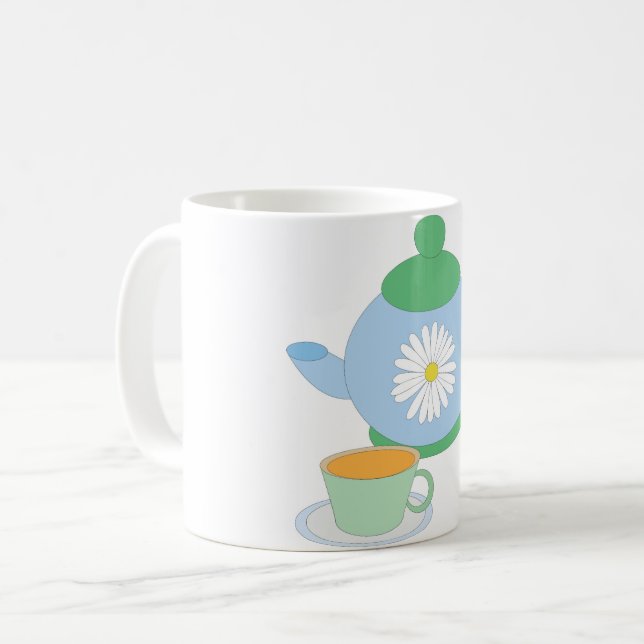 Teekanne und Tasse (Vorderseite Links)