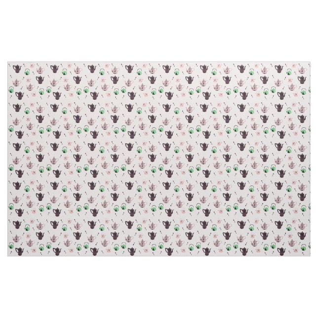 Teekannemustergewebe Stoff (Fat Quarter (45,7 x 55,9 cm))