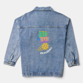 Teekonzept für Pickleball-Sport-Shirt Jeansjacke