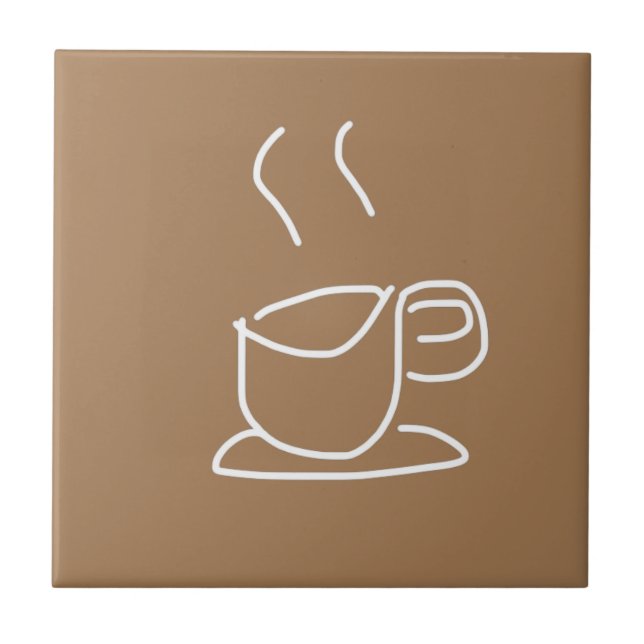 Teeliebhaber Kaffee Liebhaber modern einfach Fliese (Vorderseite)