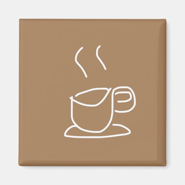 Teeliebhaber Kaffee Liebhaber modern einfach Magnet (Vorne)