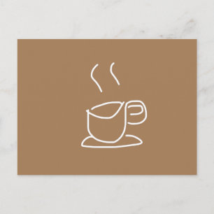 Teeliebhaber Kaffee Liebhaber modern einfach Postkarte