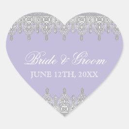 Teelöffel, Lavendelhochzeitungs-Siegel oder Aufkle Herz-Aufkleber