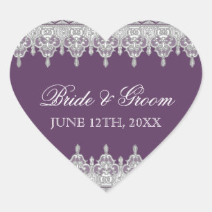 Teelöffel, Lavendelhochzeitungs-Siegel oder Aufkle Herz-Aufkleber